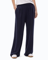 Stretch wool-blend flared trousers - Blue | Pinko