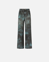 Hose mit weitem Bein und Trompe-l'œil-Print -  | Pinko