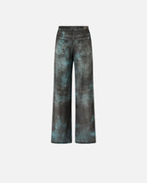 Hose mit weitem Bein und Trompe-l'œil-Print -  | Pinko