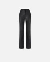 Shiny-effect straight-leg pinstriped trousers -  | Pinko