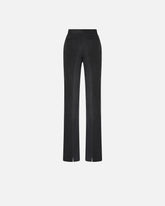 Shiny-effect straight-leg pinstriped trousers -  | Pinko