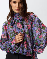 Bluse mit Blumenmuster und Volant -  | Pinko