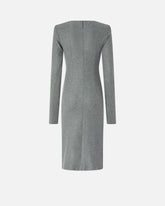 Slim-fit midi dress with draping -  | Pinko