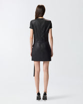 Short pinstriped dress with draping -  | Pinko