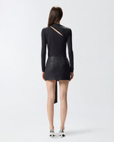 Pinstriped mini skirt with bow -  | Pinko