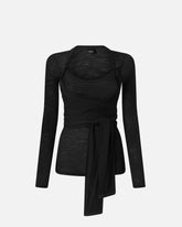 Pullover aus Wollmix mit geknotetem Effekt -  | Pinko