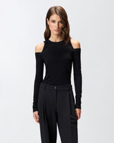 Long-sleeved sweater with open shoulders -  | Pinko