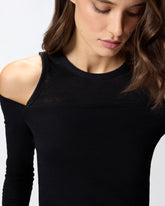 Long-sleeved sweater with open shoulders -  | Pinko