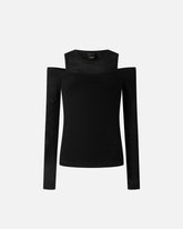 Long-sleeved sweater with open shoulders -  | Pinko