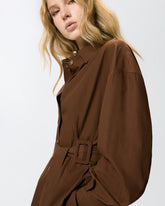 Cotton jacket with belt -  | Pinko