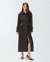 Trenchcoat mit Strass und Nieten -  | Pinko