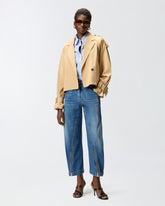 Short cotton trench coat with belt -  | Pinko