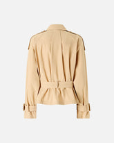 Short cotton trench coat with belt -  | Pinko