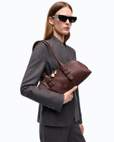 Escape Bag Horizontal large shoulder bag in full-grain leather -  | Pinko