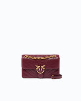 Mini Love Bag One Light small handbag in chevron leather -  | Pinko