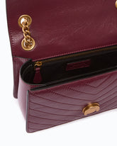 Mini Love Bag One Light small handbag in chevron leather -  | Pinko