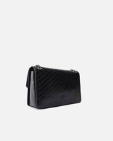 Love Bag One medium handbag in chevron leather -  | Pinko