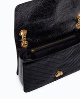 Medium Love One Light crossbody bag in glossy leather - Black | Pinko