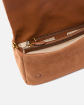 Love Bag Click Soft Horizontal Handle medium crossbody bag in suede -  | Pinko