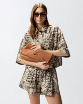 Love Bag Click Soft Horizontal Handle medium crossbody bag in suede -  | Pinko