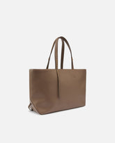 Medium leather shopper bag with metal details -  | Pinko