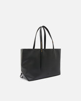 Medium leather shopper bag with metal details -  | Pinko