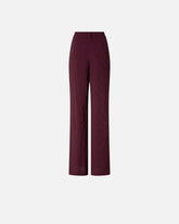 Trousers in jacquard with tie motif -  | Pinko