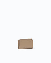 Mini wallet in leather with Love Birds - Beige | Pinko