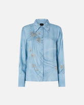 Fluid shirt with placed jewel print -  | Pinko