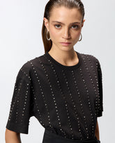 T-shirt with jewel stripes -  | Pinko