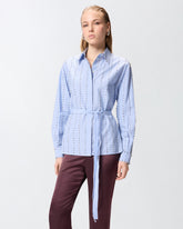 Striped shirt with jewel embellishment -  | Pinko