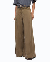 Ausgestellte Jeans in Gabardine mit Super Wide Leg - Trasparente | Pinko