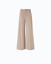 Flared gabardine jeans with super wide leg - Trasparente | Pinko