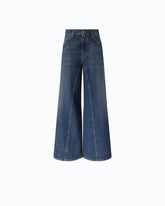 Flared jeans with super wide leg - Blue | Pinko