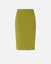 Slim-fitting calf-length skirt with slit -  | Pinko