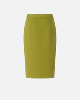 Slim-fitting calf-length skirt with slit -  | Pinko