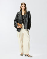 Leather biker jacket -  | Pinko