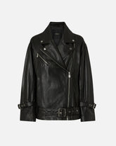 Leather biker jacket -  | Pinko