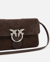 Mittlere Schultertasche Love Bag One Slouchy aus Veloursleder mit Intarsien -  | Pinko