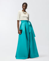 Long wrap skirt with bow -  | Pinko