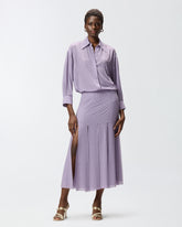 Midi skirt with fringes and rhinestones -  | Pinko