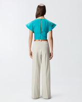 Crop top with wide sleeves -  | Pinko