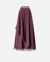 Dress in crêpe de Chine with lace inserts -  | Pinko