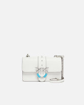 Mini Love Bag One shoulder bag in leather with turquoise buckle -  | Pinko