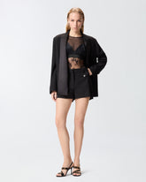 Tulle and lace knit bodysuit -  | Pinko