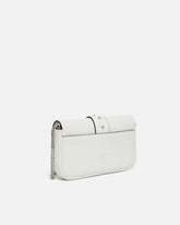 Mini Love Bag One Pocket shoulder bag in leather with turquoise buckle -  | Pinko