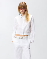 Cropped-Bluse mit Schmuckkragen -  | Pinko