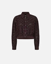 Cropped shirt with broderie anglaise -  | Pinko