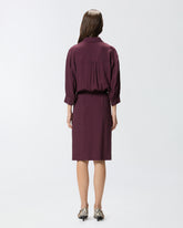 Midi dress with shirt-style top and belt -  | Pinko