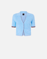 Jacquard polo cropped cardigan -  | Pinko